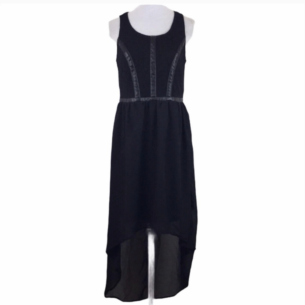 Maurices Black Lace/Chiffon High Low Dress